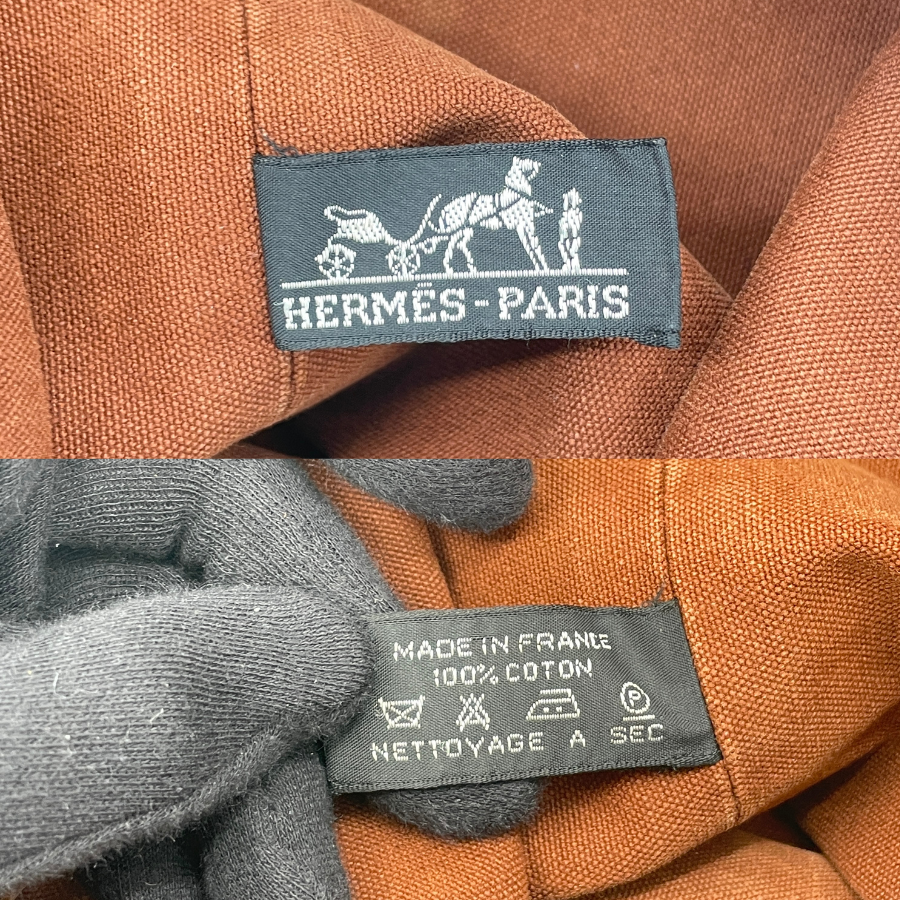 HERMES ポロションミミルGM ショルダーバッグ キャンバス ブラウン