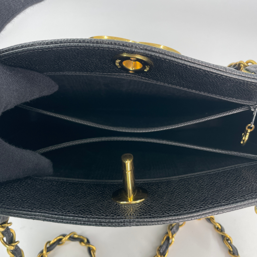 CHANEL キャビアチェーントートバッグ