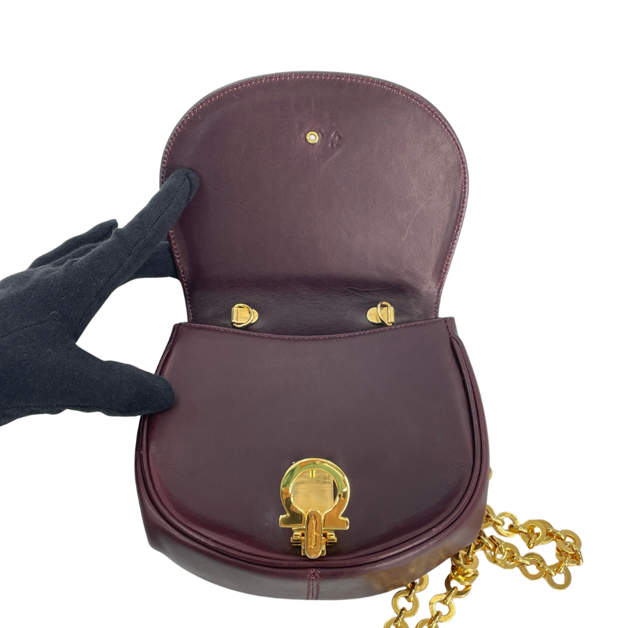 Ferragamo ガンチーニ ショルダーバッグ レザー