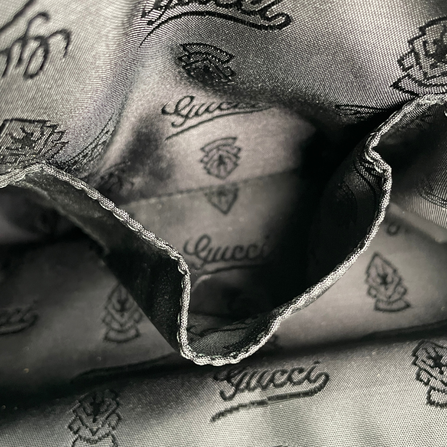 GUCCI グッチシマ レザー ショルダーバッグ ブラック
