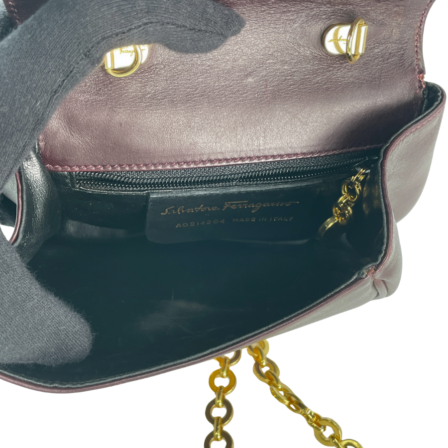 Ferragamo ガンチーニ ショルダーバッグ レザー