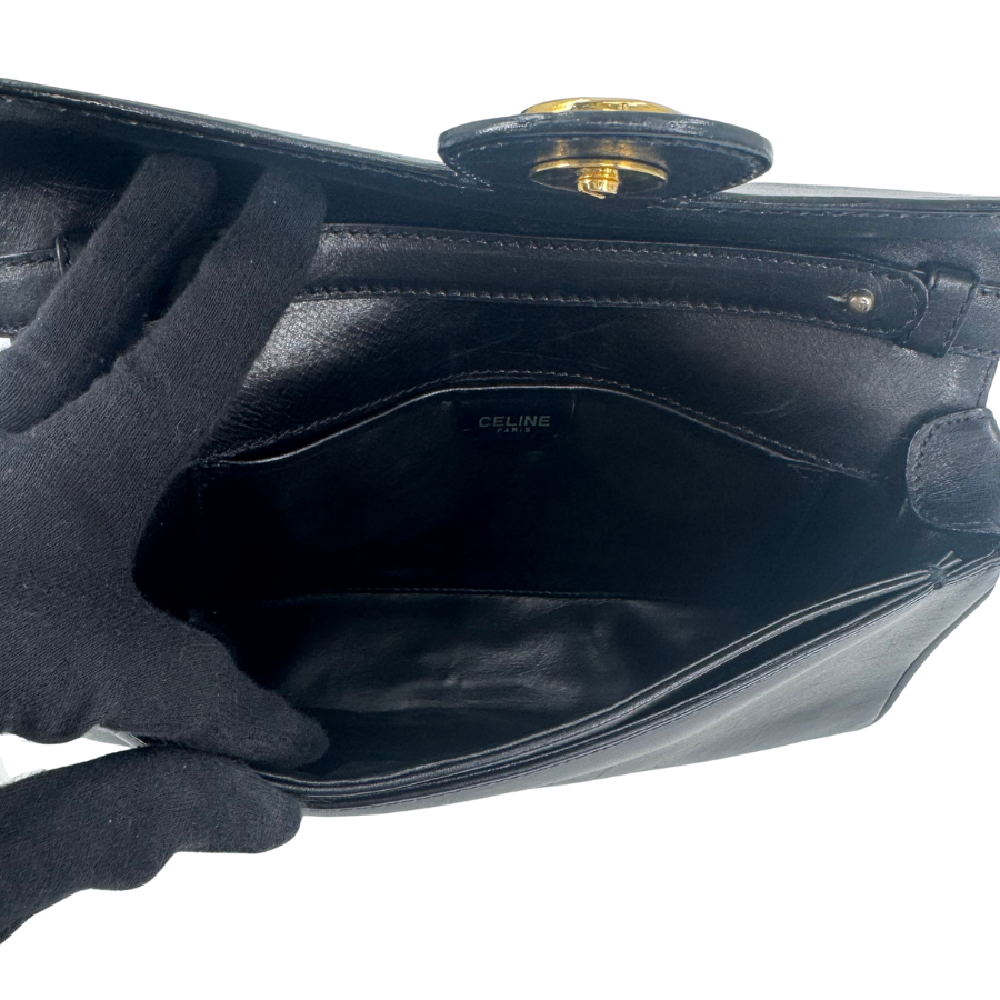 CELINE レザー 馬車金具 ショルダーバッグ