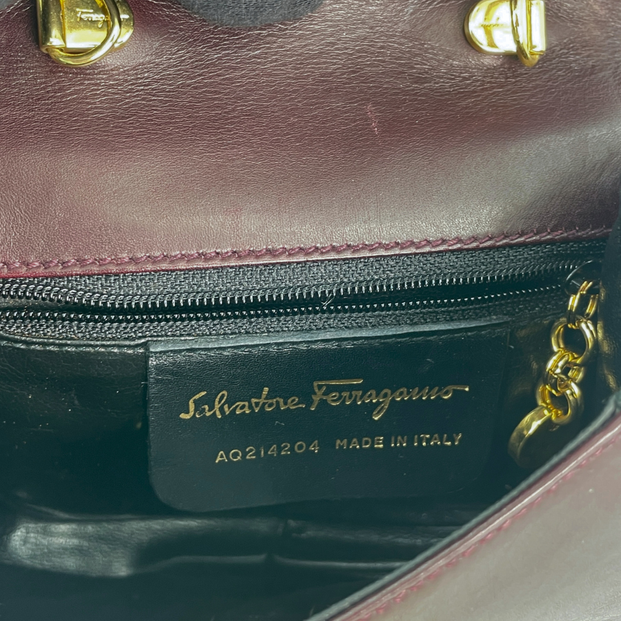 Ferragamo ガンチーニ ショルダーバッグ レザー