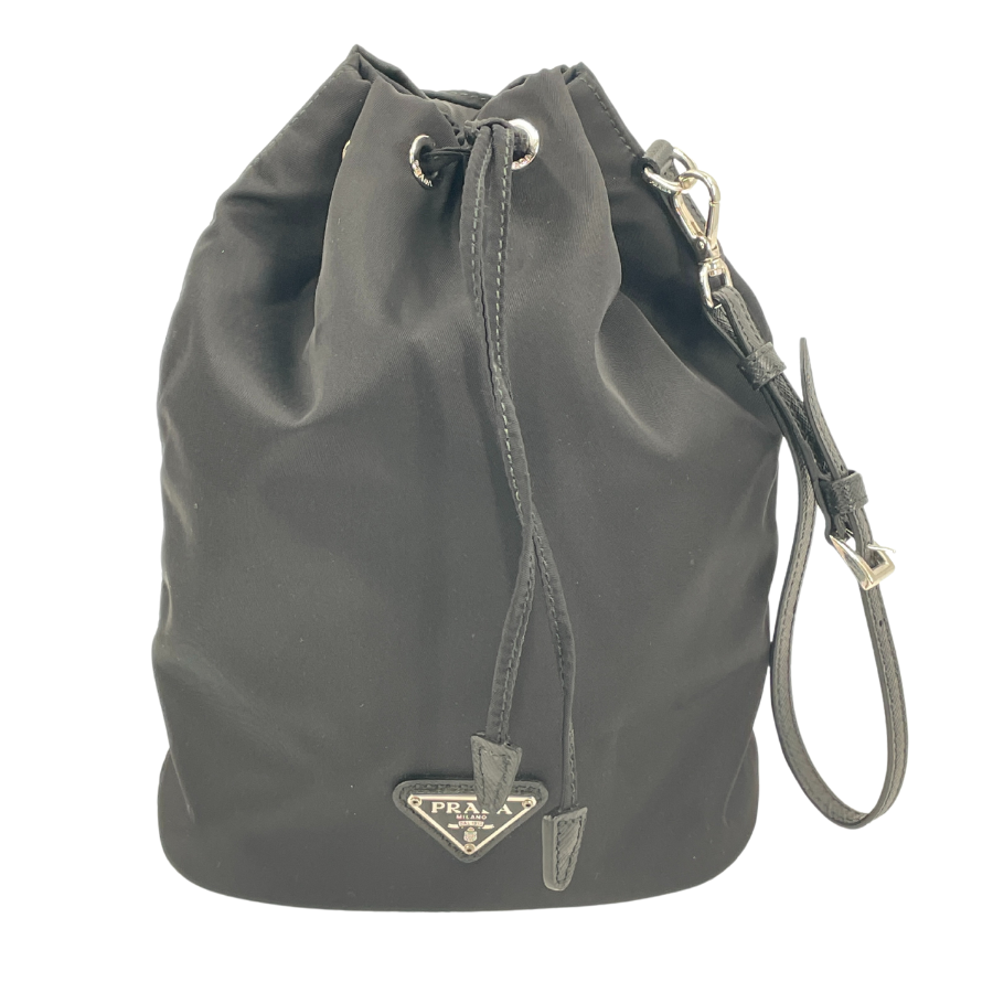 PRADA Nylon Drawstring Clutch Bag