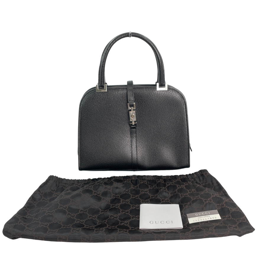 GUCCI レザー ジャッキー ハンドバッグ