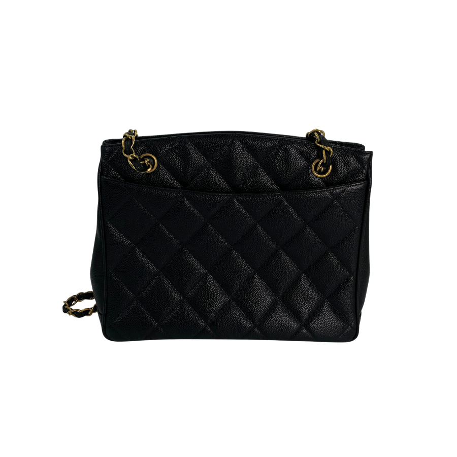 CHANEL キャビアチェーントートバッグ
