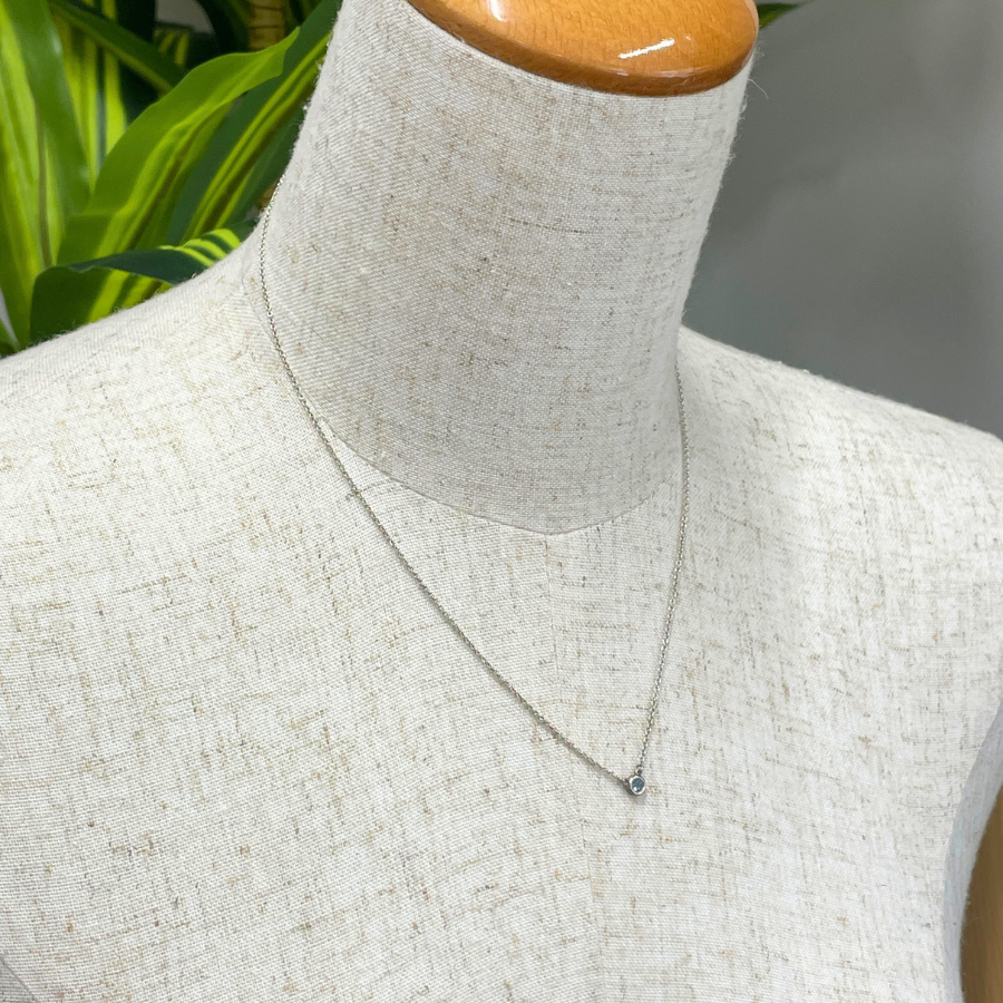 TIFFANY バイザヤード アクアマリン ネックレス