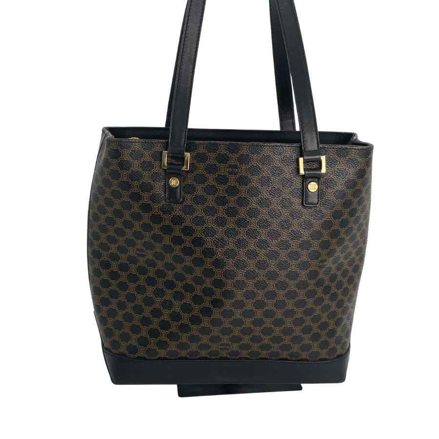 CELINE マカダム PVC トート 黒