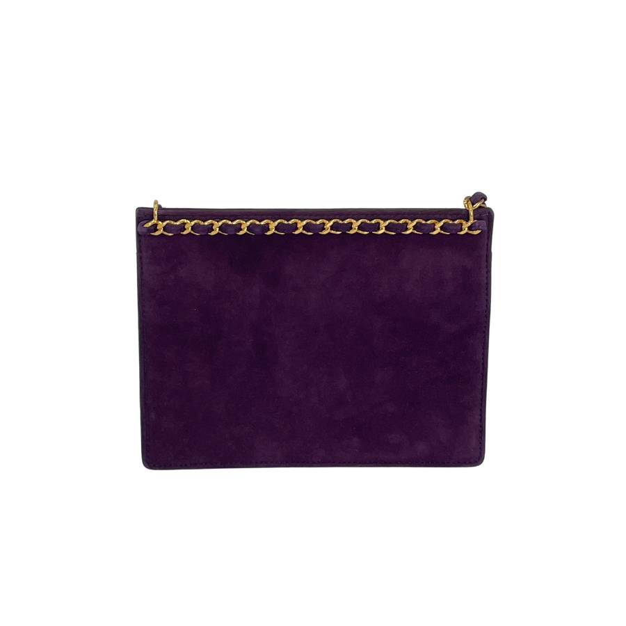 CHANEL ハンドバッグ スエード パープル