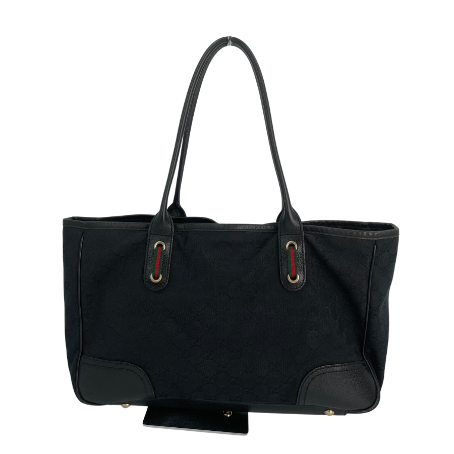 GUCCI GGキャンバス ブラック ハンドバッグ
