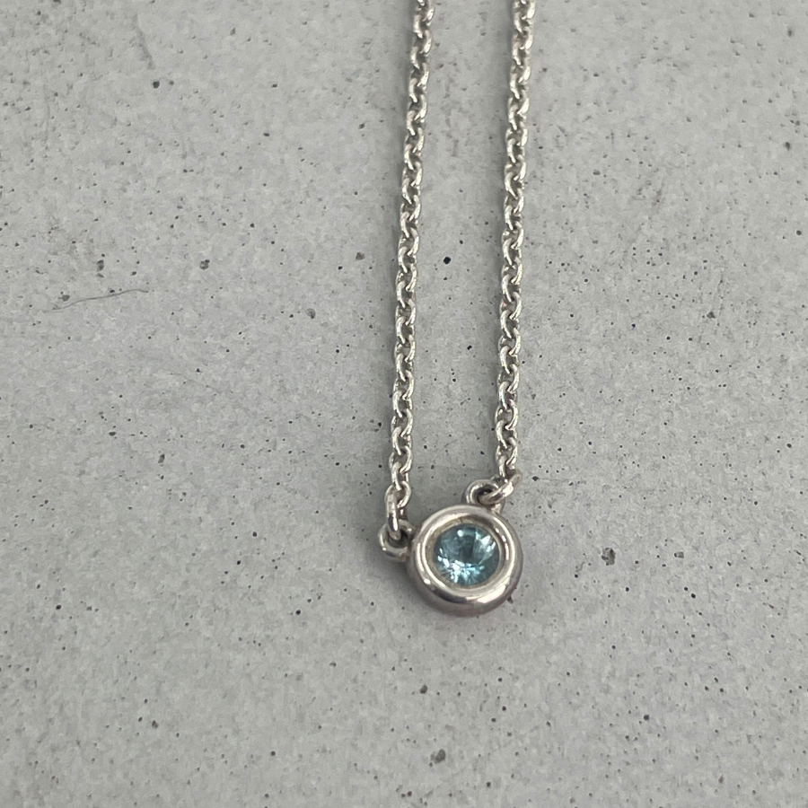 TIFFANY バイザヤード アクアマリン ネックレス