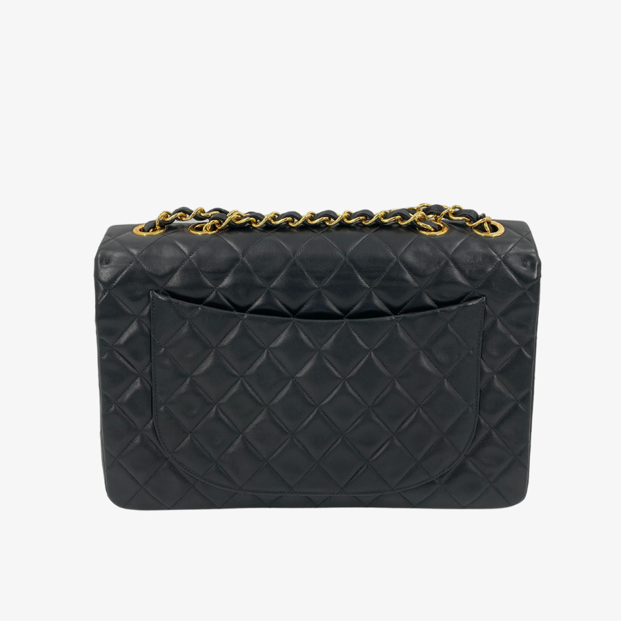 CHANEL デカマトラッセ ラムスキン チェーンショルダーバッグ