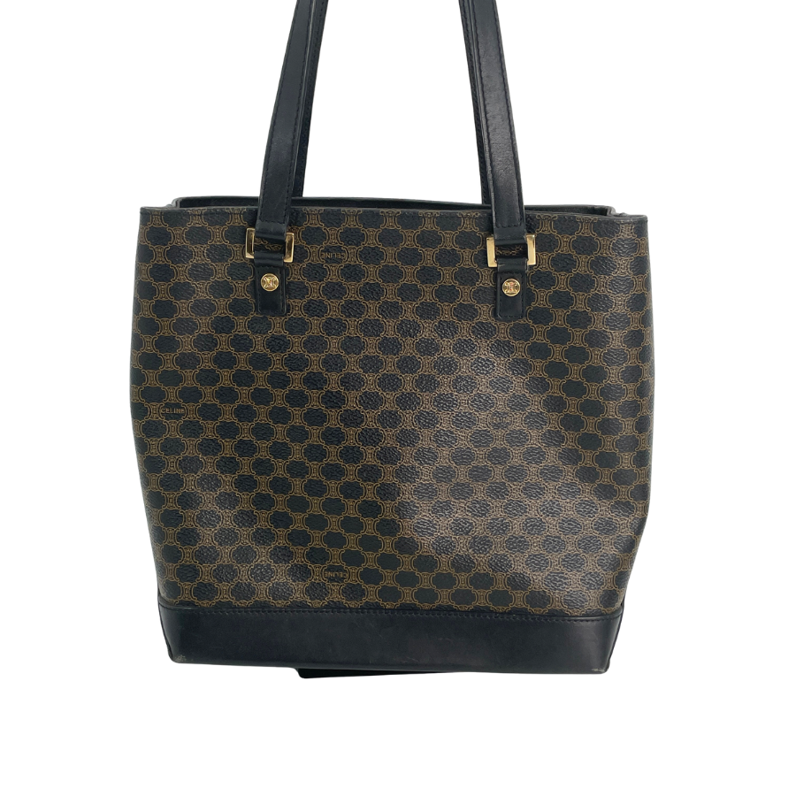 CELINE マカダム PVC トート 黒