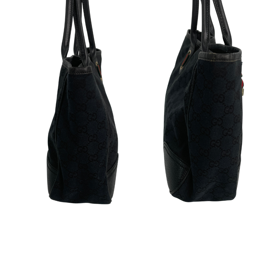 GUCCI GGキャンバス ブラック ハンドバッグ