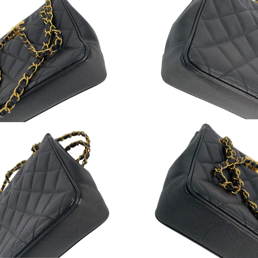 CHANEL キャビアチェーントートバッグ