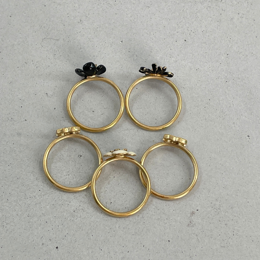 CHANEL アイコンシリーズ カメリアリング 5点セット
