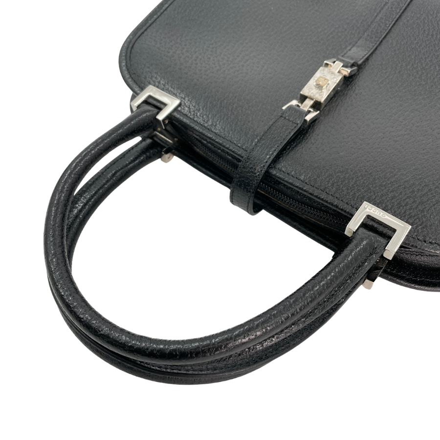 GUCCI レザー ジャッキー ハンドバッグ