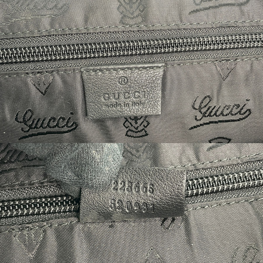 GUCCI グッチシマ レザー ショルダーバッグ ブラック