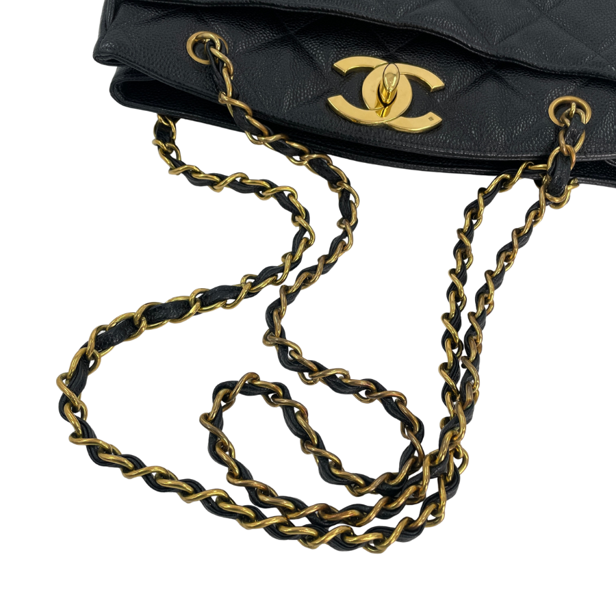 CHANEL キャビアチェーントートバッグ