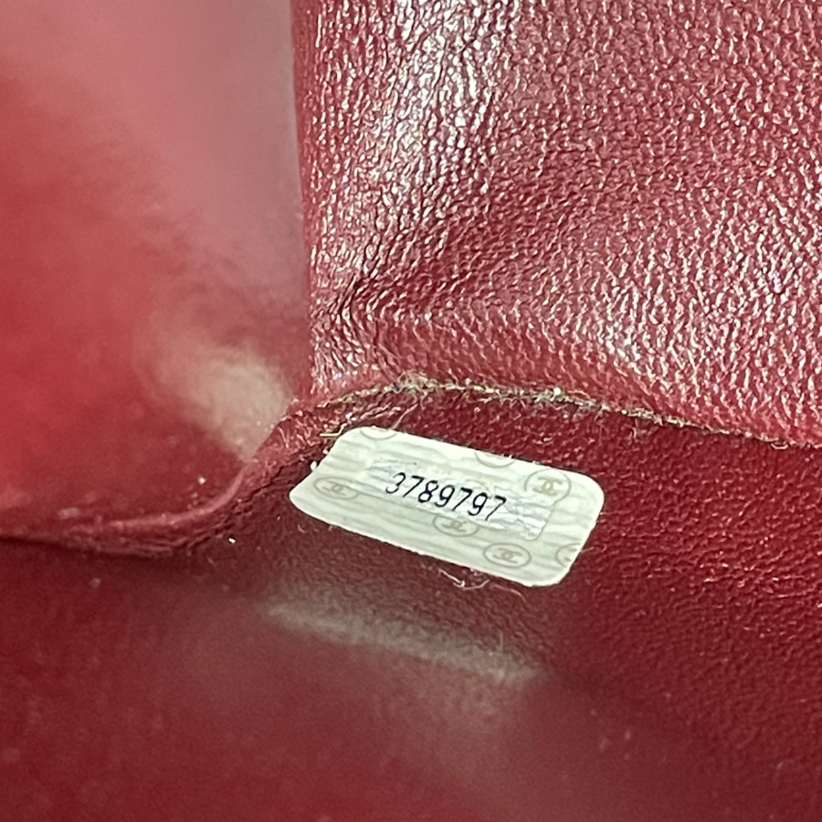 CHANEL デカマトラッセ ラムスキン チェーンショルダーバッグ