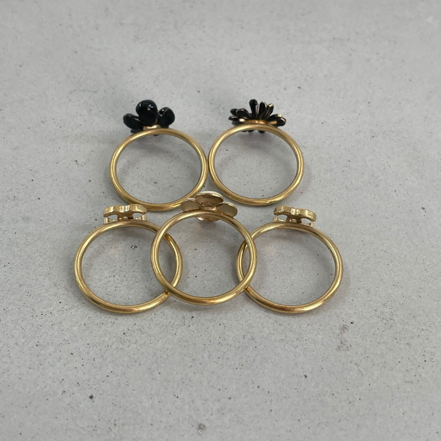 CHANEL アイコンシリーズ カメリアリング 5点セット