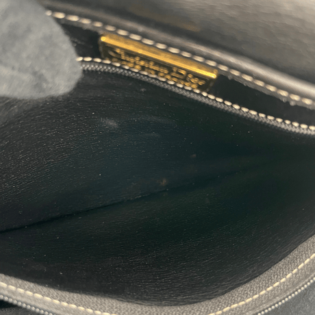 CHRISTIAN DIOR ショルダーバッグ ブラック レザー