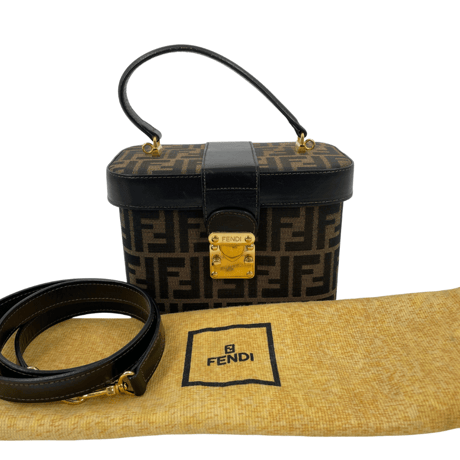 FENDI ズッカ バニティバッグ キャンバス ショルダー