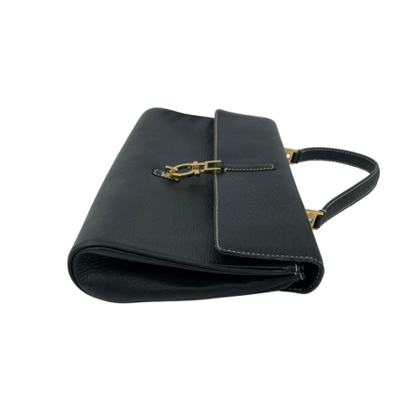 SALVATORE FERRAGAMO ハンドバッグ レザー ブラック