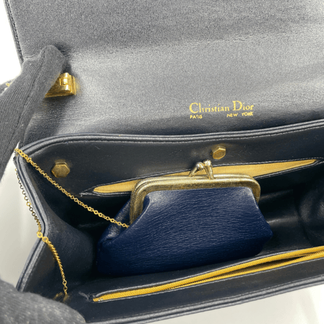 DIOR レザーショルダーバッグ コインケース