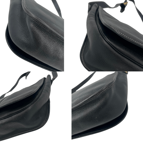 CHRISTIAN DIOR ショルダーバッグ ブラック レザー