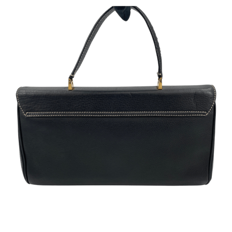 SALVATORE FERRAGAMO ハンドバッグ レザー ブラック