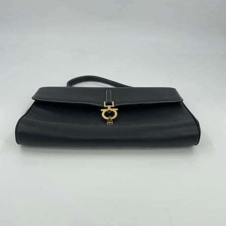 SALVATORE FERRAGAMO ハンドバッグ レザー ブラック