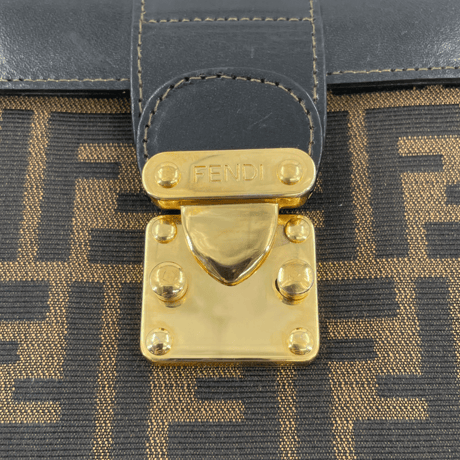 FENDI ズッカ バニティバッグ キャンバス ショルダー