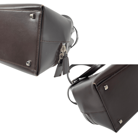 Ferragamo ハンドバッグ レザー ブラウン