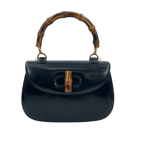 GUCCI バンブー 2way ダークネイビー