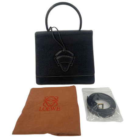 LOEWE ハンドバッグ 2WAY ブラックレザー