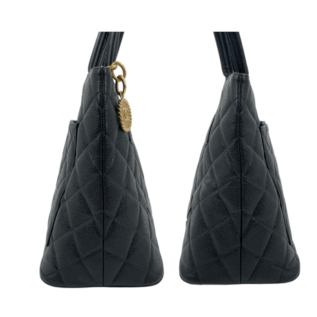 CHANEL キャビア 復刻トート 黒ゴールド