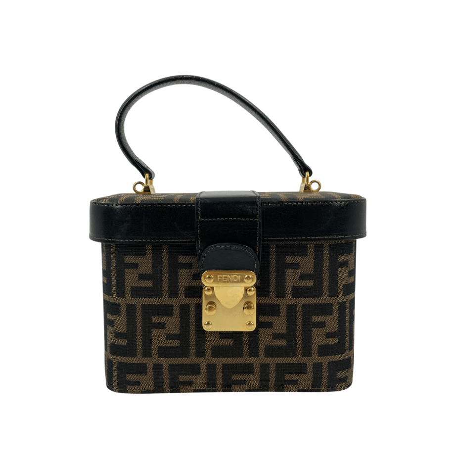 FENDI ズッカ バニティバッグ キャンバス ショルダー