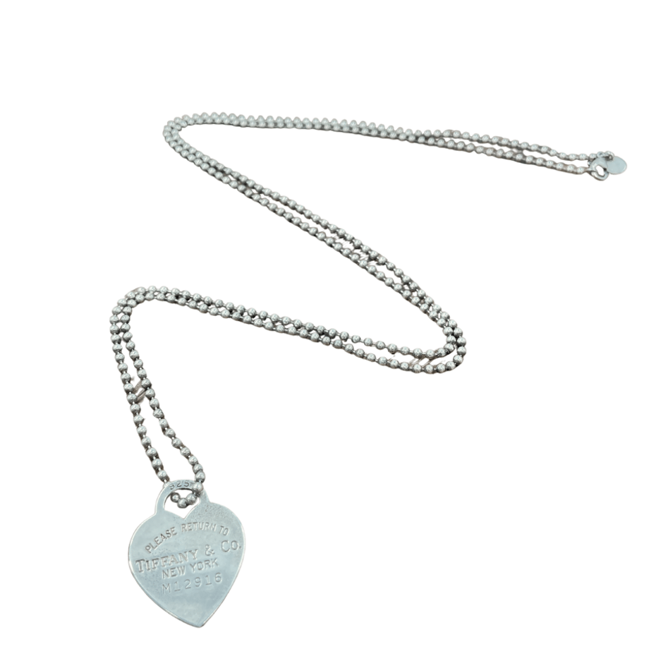 TIFFANY ネックレス ハート タグ ボールチェーン