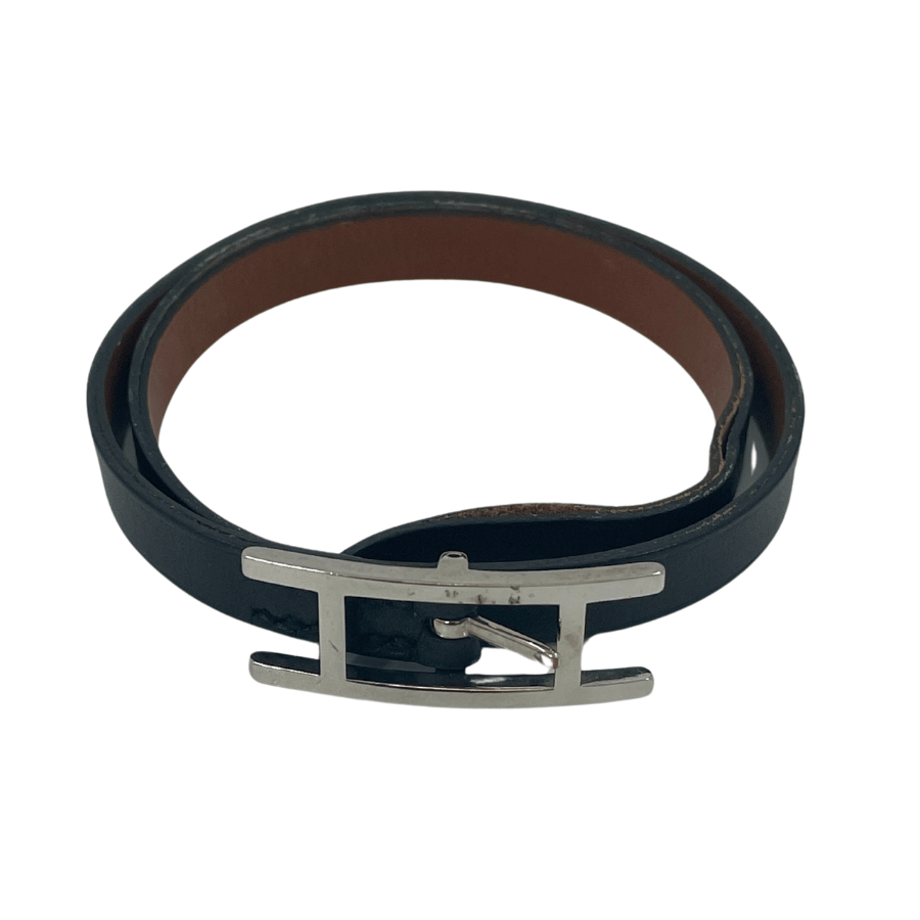 HERMES ブレスレット ビーアピ ドゥブルトゥール レザー JU318