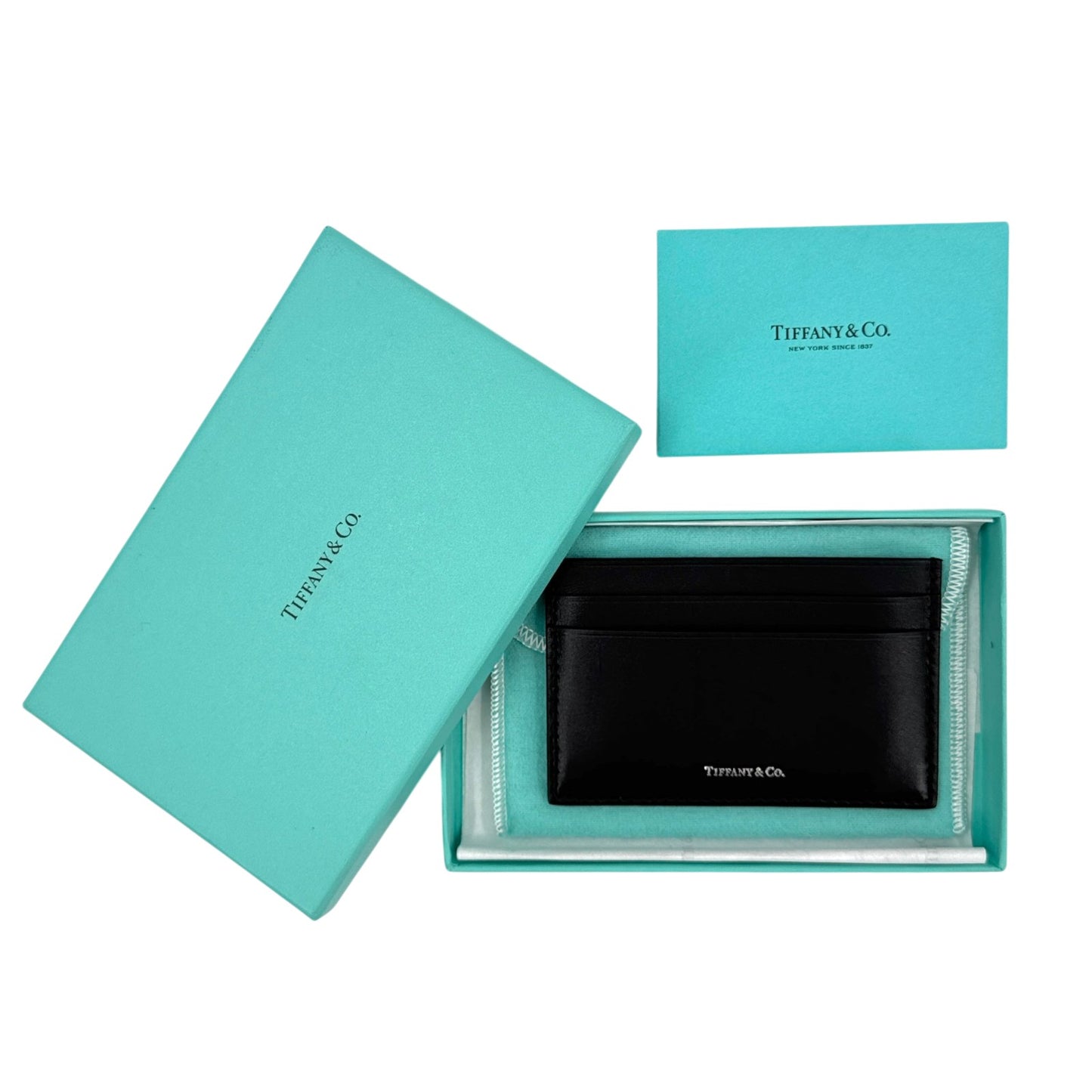 TIFFANY ブラック レザー カードケース 箱 保存袋
