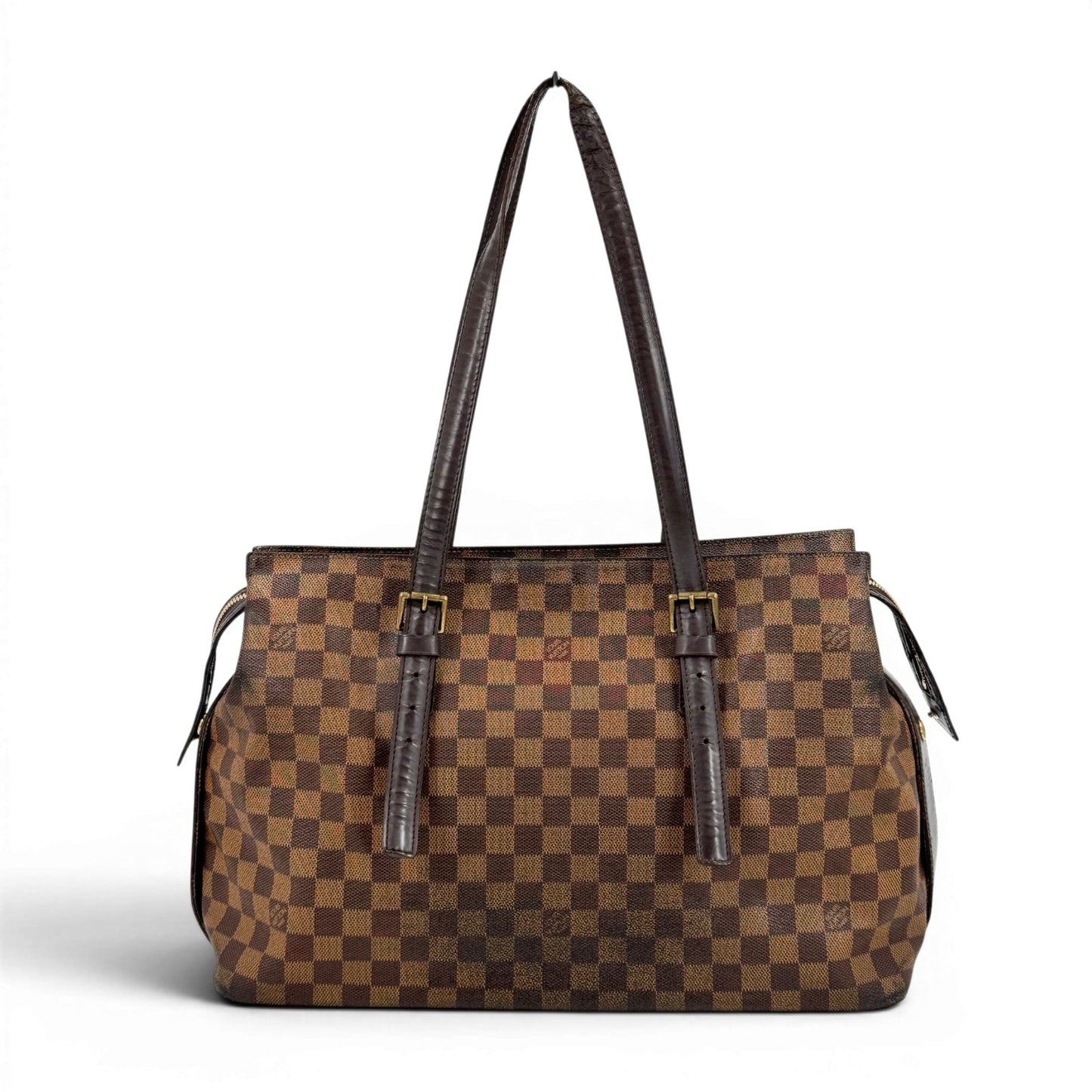 LOUIS VUITTON チェルシー ダミエ・エベヌ キャンバス ブラウン ショルダーバッグ N51119