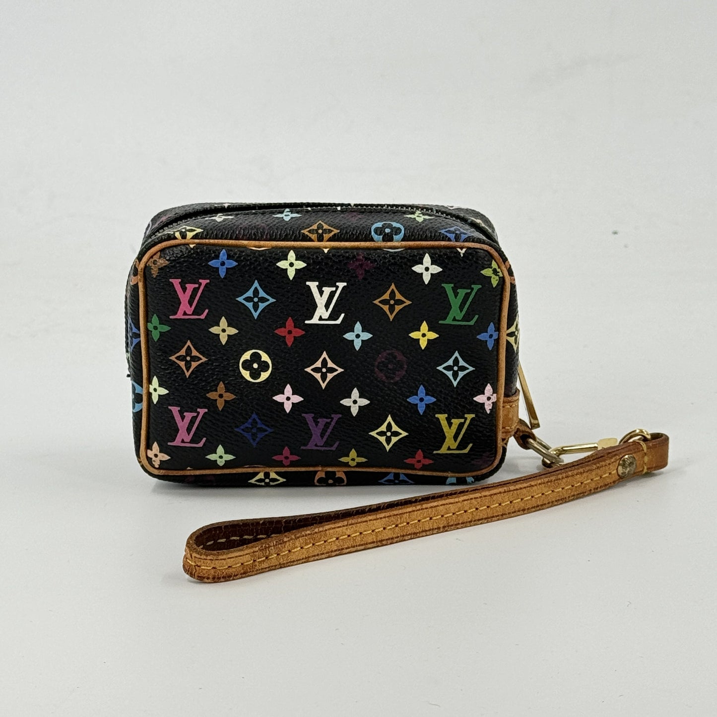 LOUIS VUITTON トゥルース ワピティ マルチカラー キャンバス ノワール ムラカミ リストポーチ M58030
