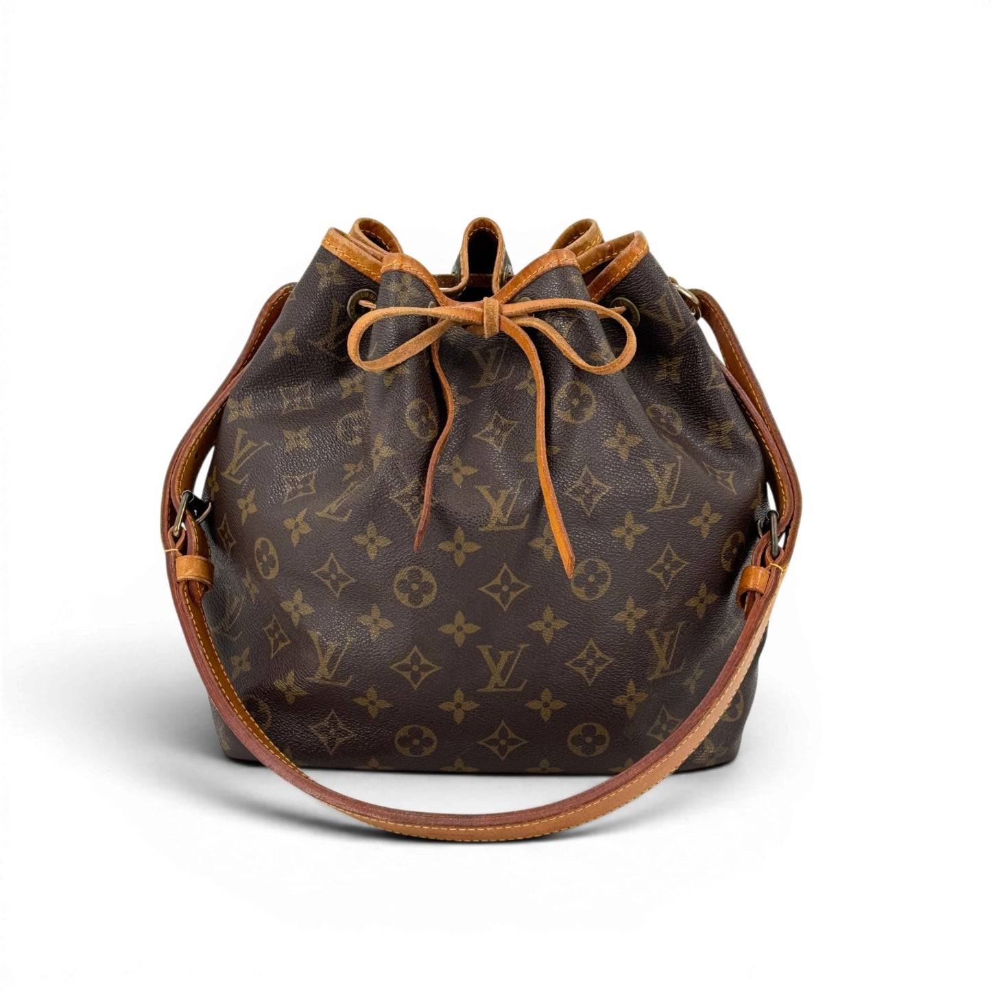 LOUIS VUITTON プチ・ノエ モノグラム ブラウン 巾着 ショルダーバッグ M42226