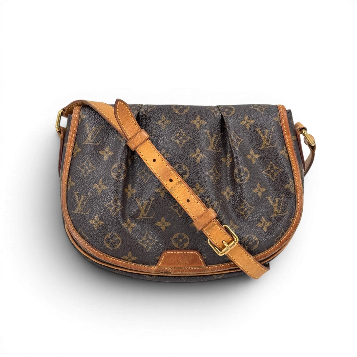 LOUIS VUITTON メニルモンタンPM モノグラムキャンバス ブラウン ショルダーバッグ M40474