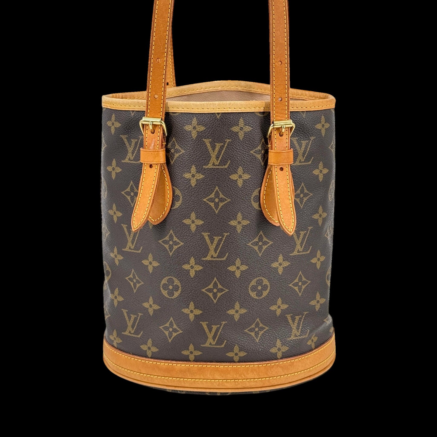 LOUIS VUITTON バケットPM モノグラムキャンバス ブラウン ショルダーバッグ M42238