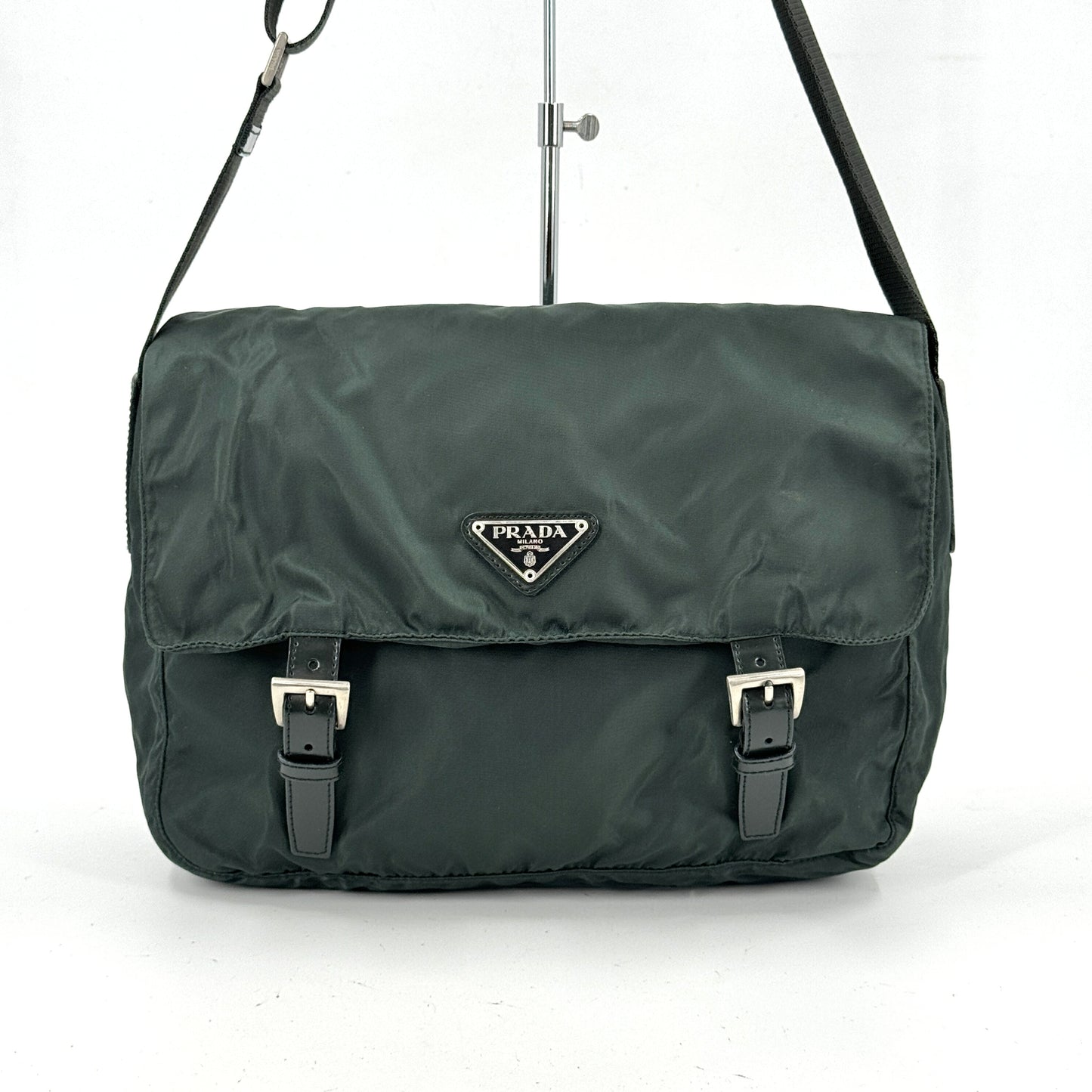 PRADA ミラノ テスートナイロン グリーン ショルダーバッグ