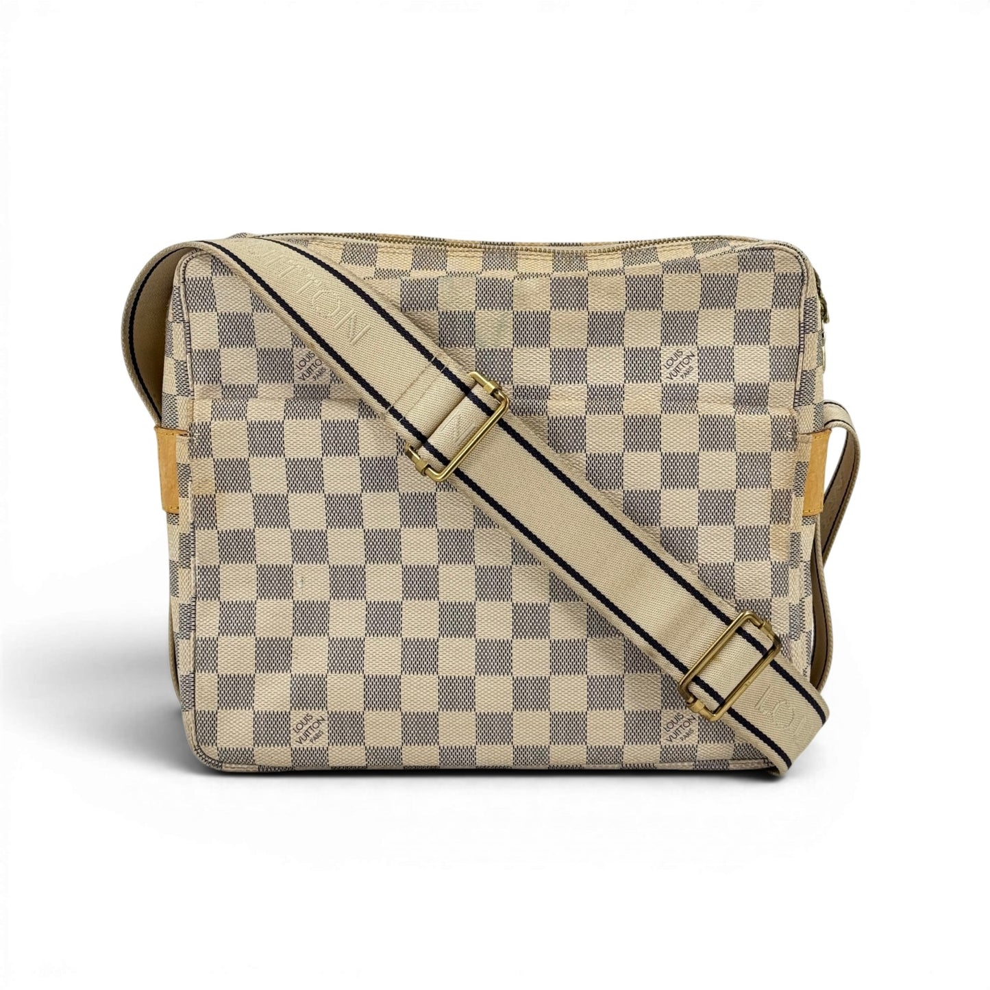 LOUIS VUITTON ナヴィリオ ダミエ・アズール キャンバス ホワイト ショルダーバッグ N51189