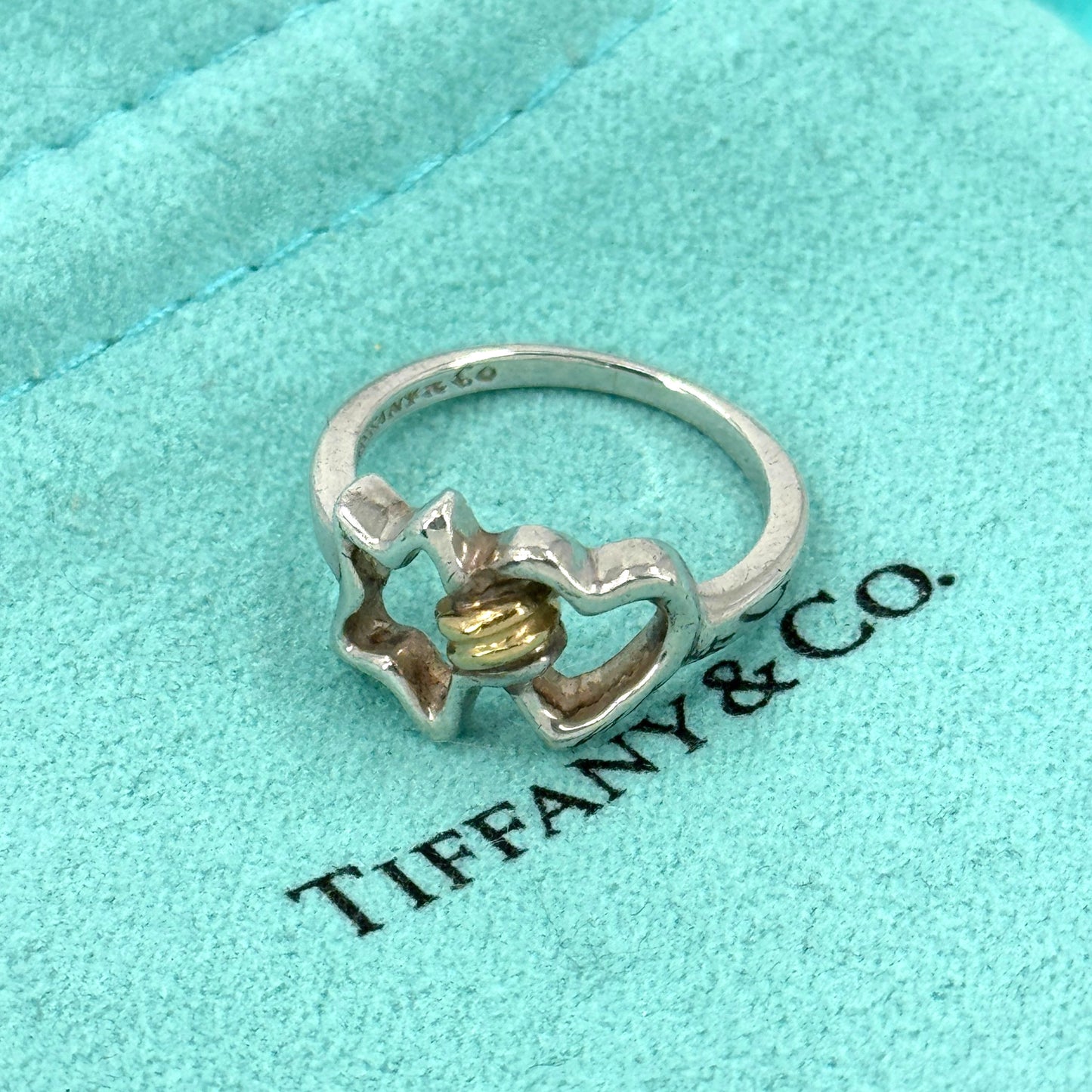 TIFFANY スターハートコンビ SV925 18K