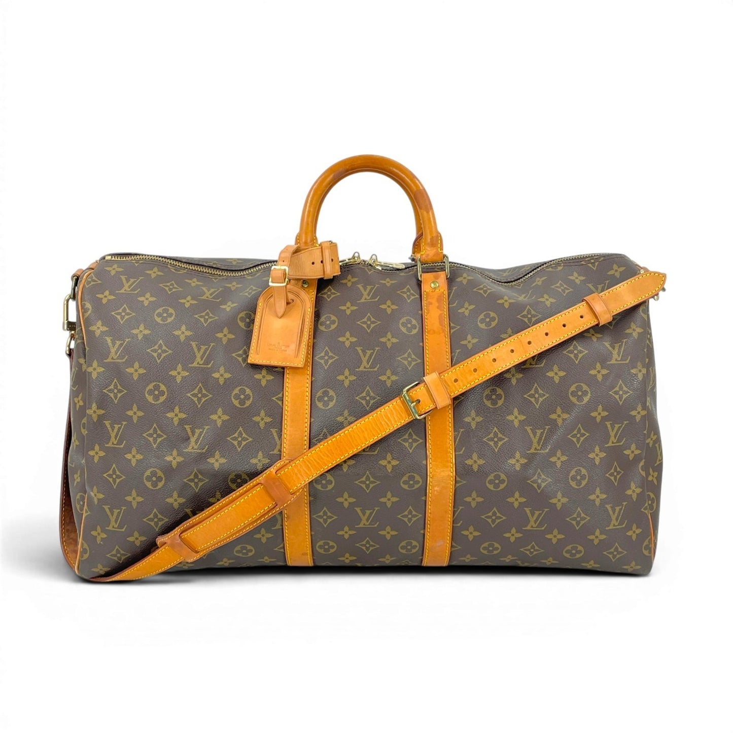LOUIS VUITTON キーポル バンドリエール55 モノグラム ストラップ タグ ボストンバッグ M41414